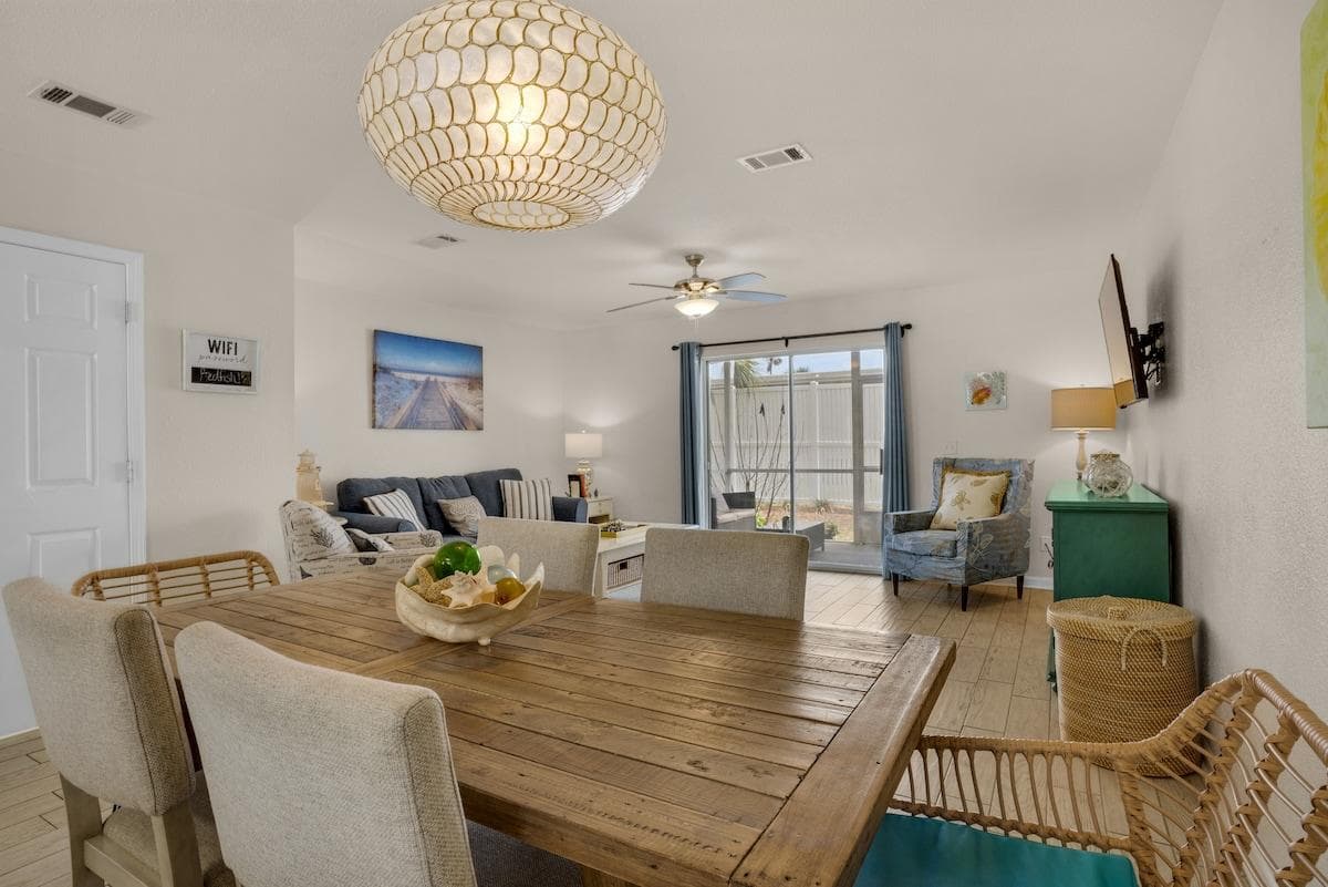 Open Dining & Living Room area